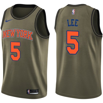 Nike New York Knicks #5 Courtney Lee Green Salute to Service Youth NBA Swingman Jersey